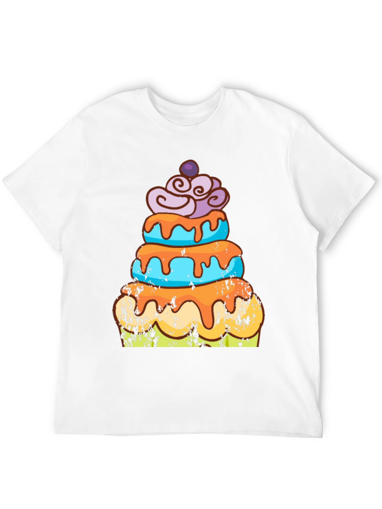 Camiseta Hombre Diseño Pastel Divertido