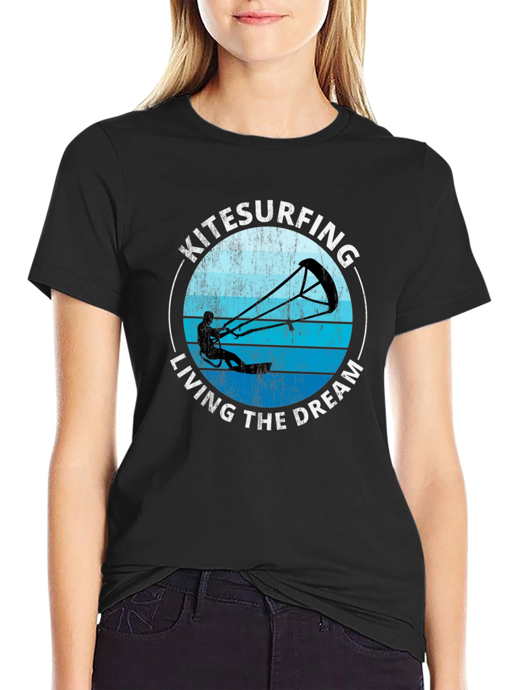 Camiseta Negra Kitesurf Living The Dream