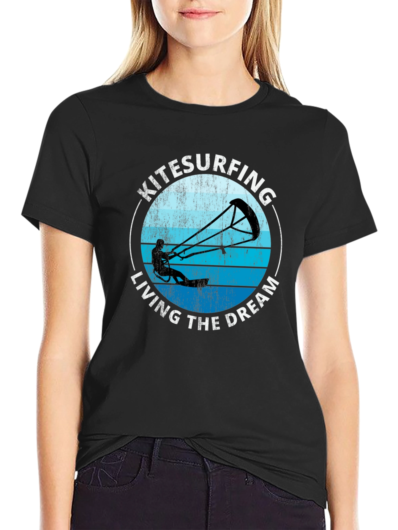 Camiseta Negra Kitesurf Living The Dream