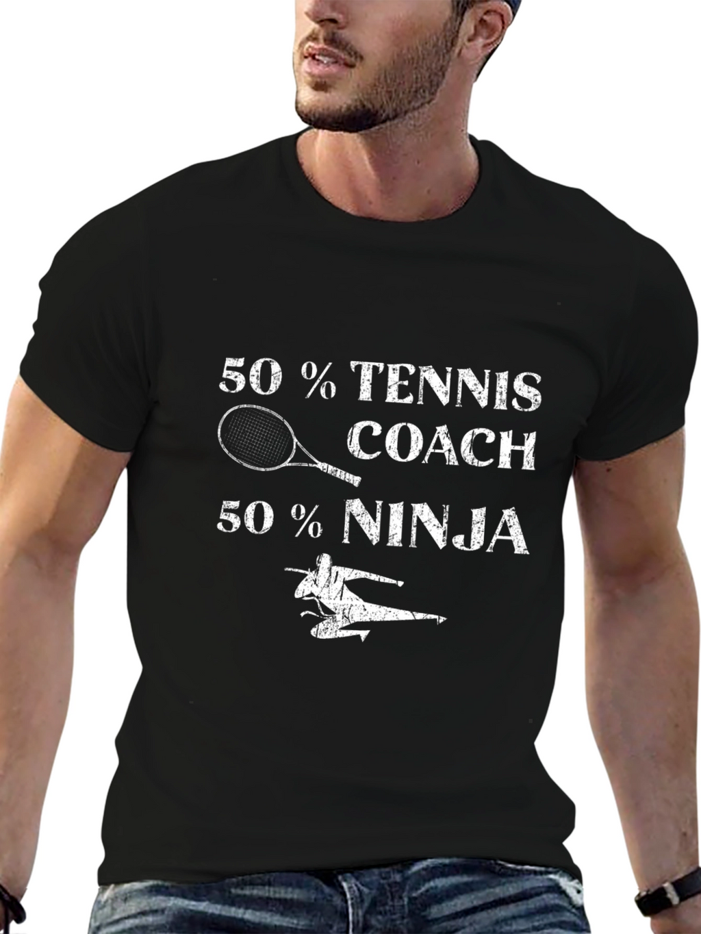 Camiseta Hombre 50% Tenis Coach 50% Ninja