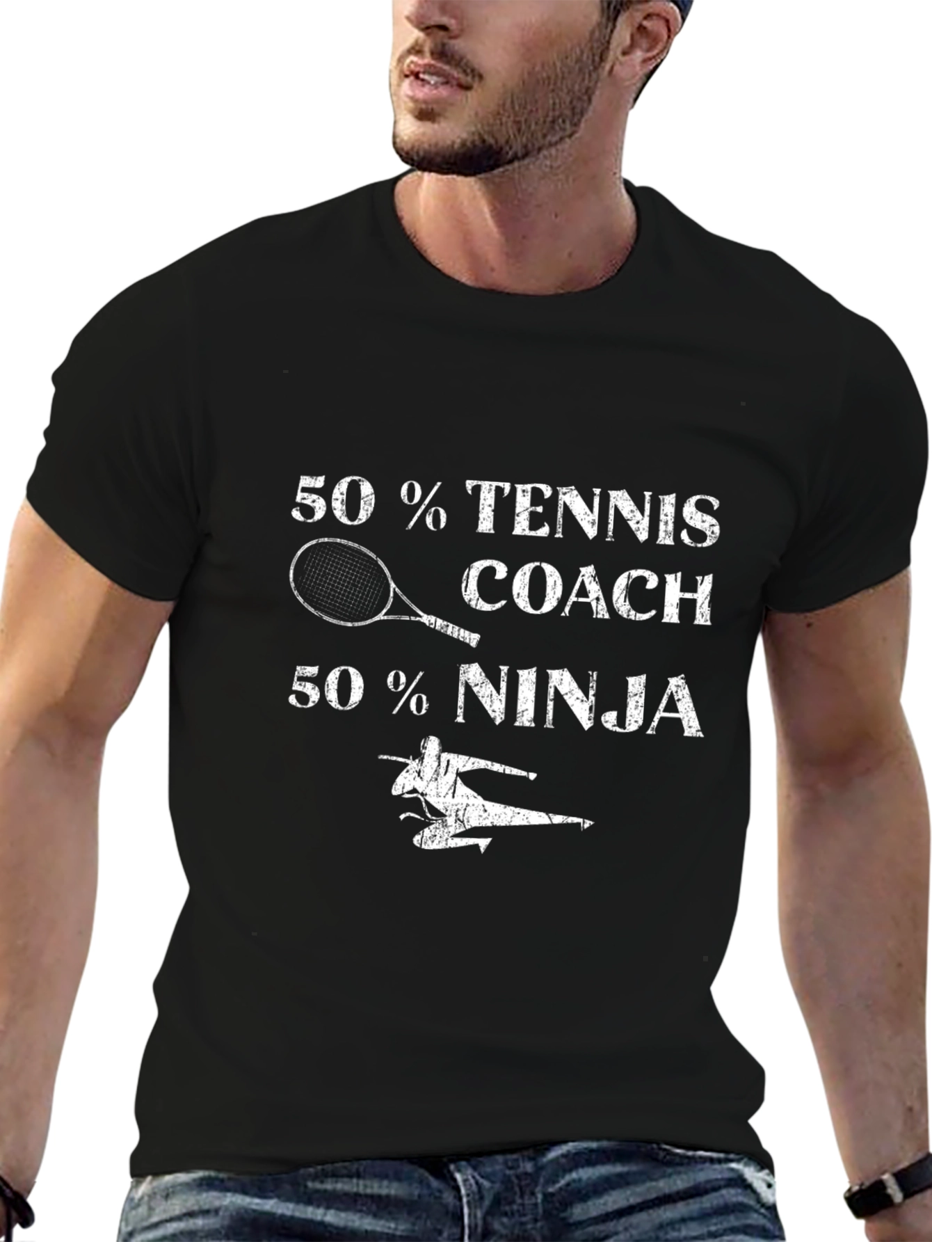Camiseta Hombre 50% Tenis Coach 50% Ninja