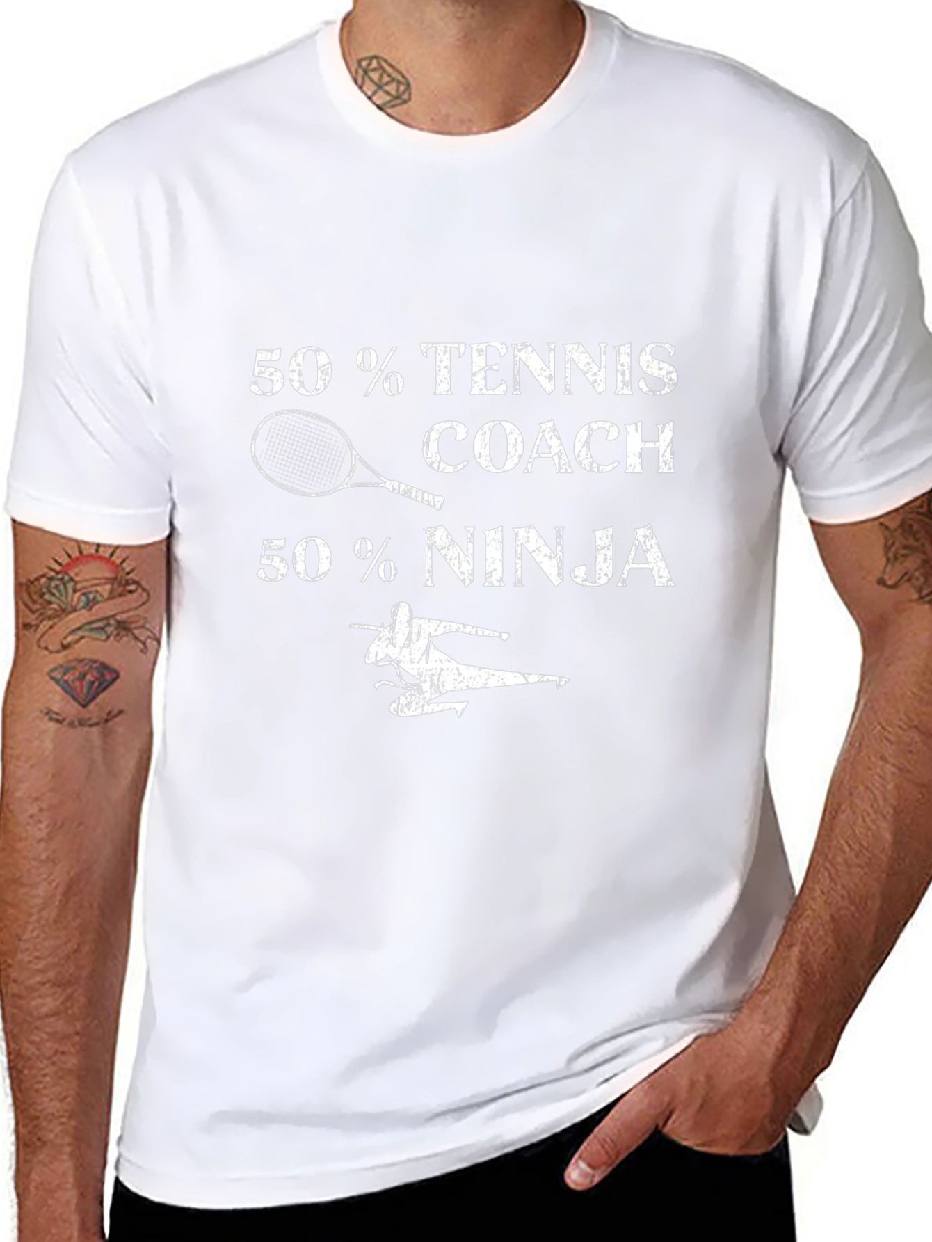 Camiseta Hombre 50% Tenis Coach 50% Ninja