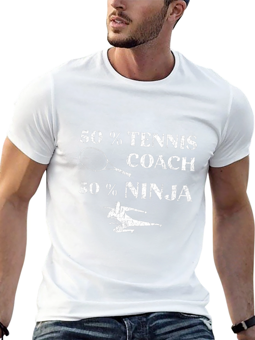 Camiseta Hombre 50% Tenis Coach 50% Ninja