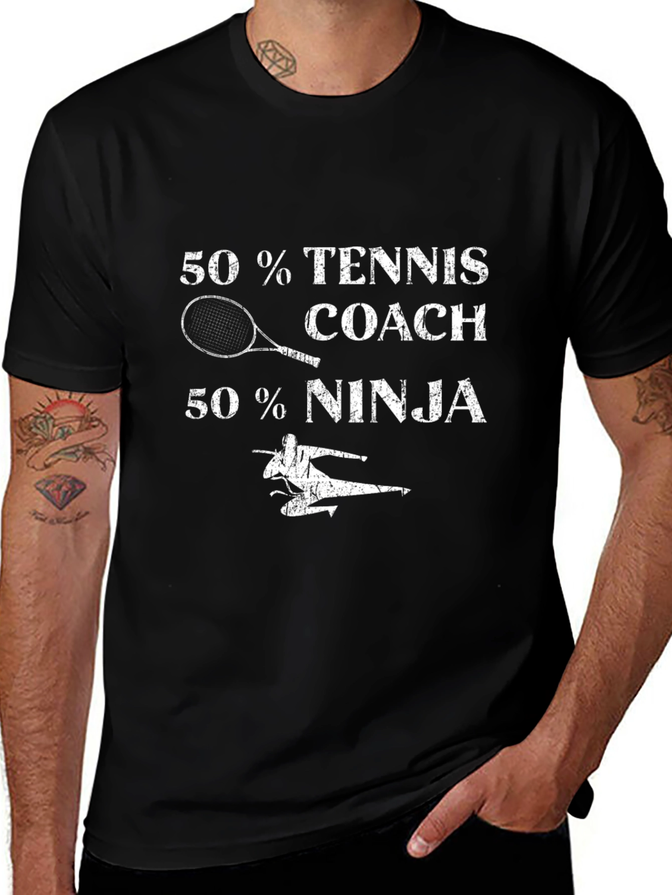 Camiseta Hombre 50% Tenis Coach 50% Ninja