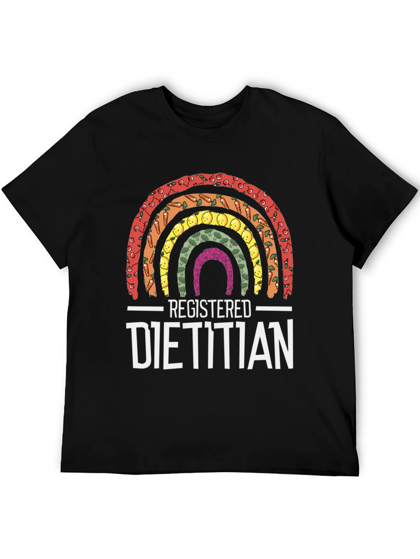 Camiseta Dietista Registrada Arcoíris de Alimentos