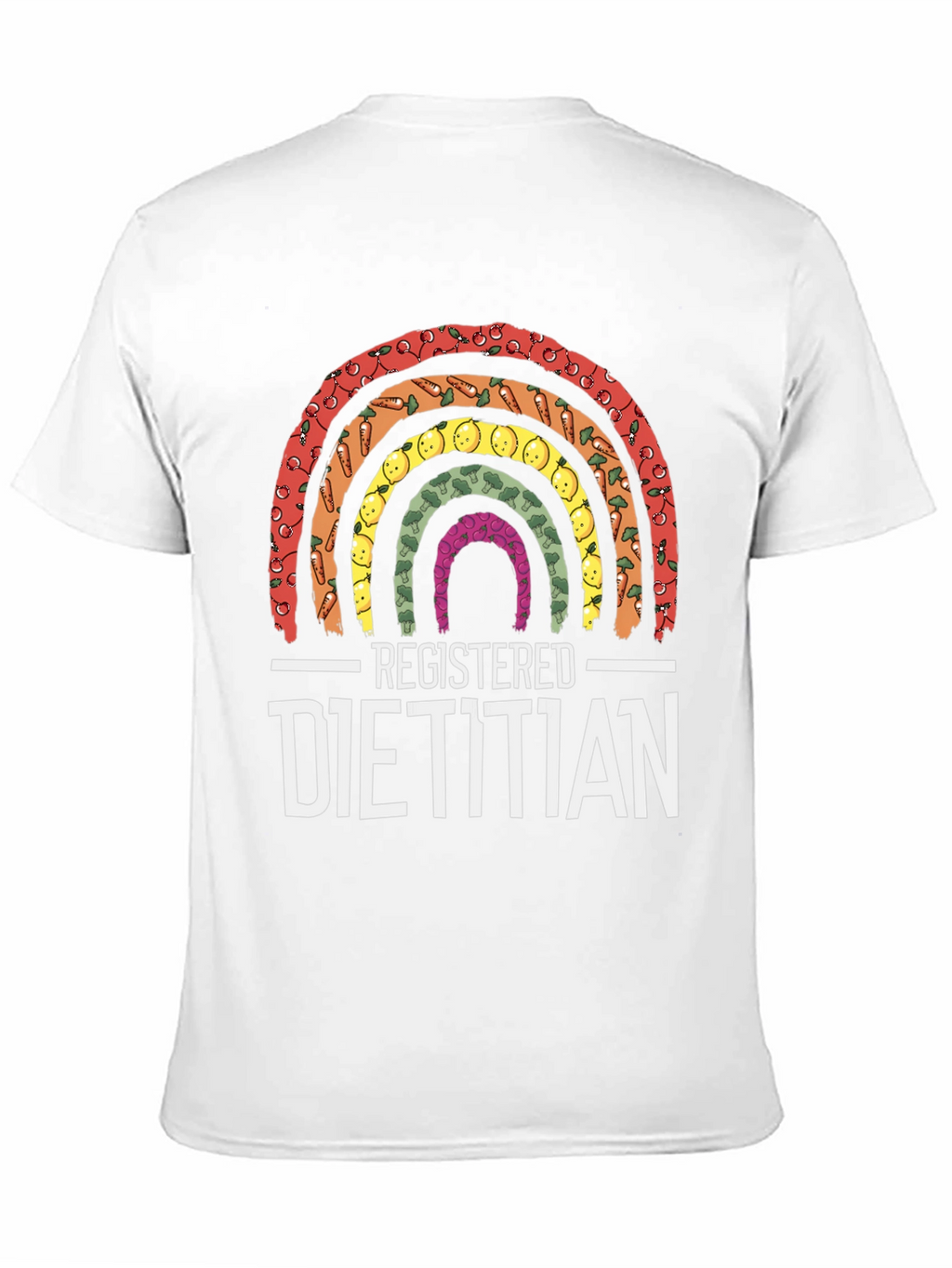 Camiseta Dietista Registrada Arcoíris de Alimentos