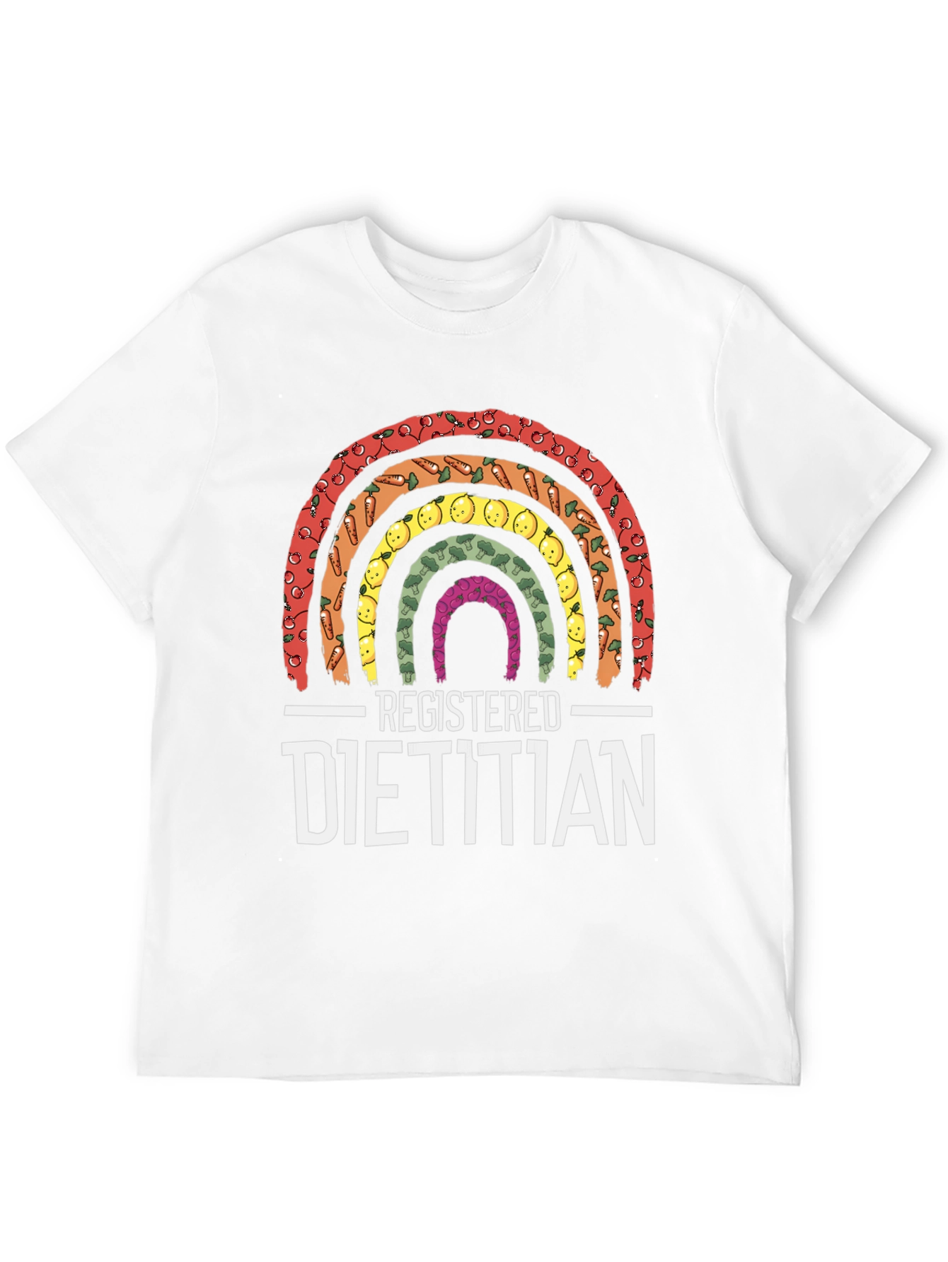 Camiseta Dietista Registrada Arcoíris de Alimentos