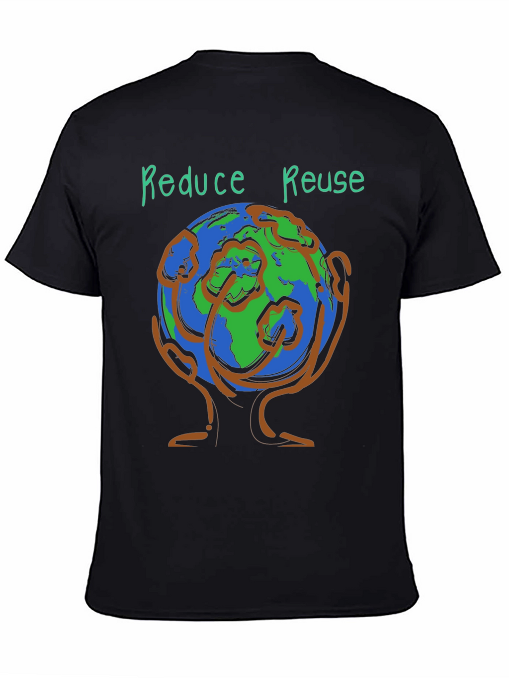 Camiseta Ecológica Reduce Reuse Negra