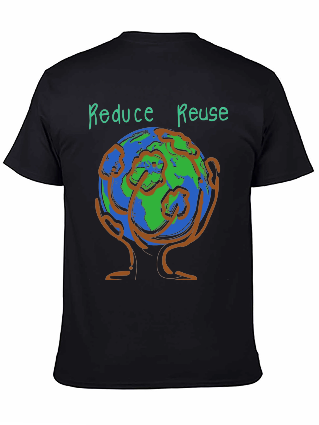 Camiseta Ecológica Reduce Reuse Negra