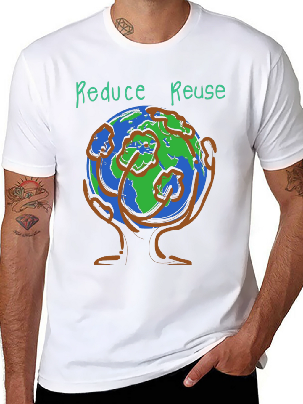 Camiseta Ecológica Reduce Reuse Negra