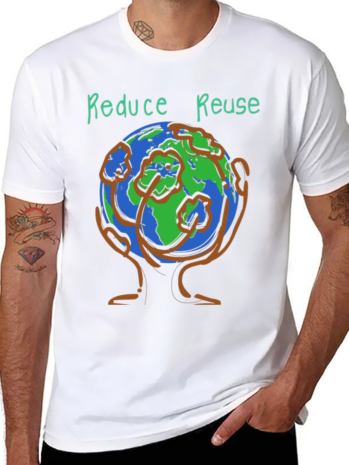 Camiseta Ecológica Reduce Reuse Negra
