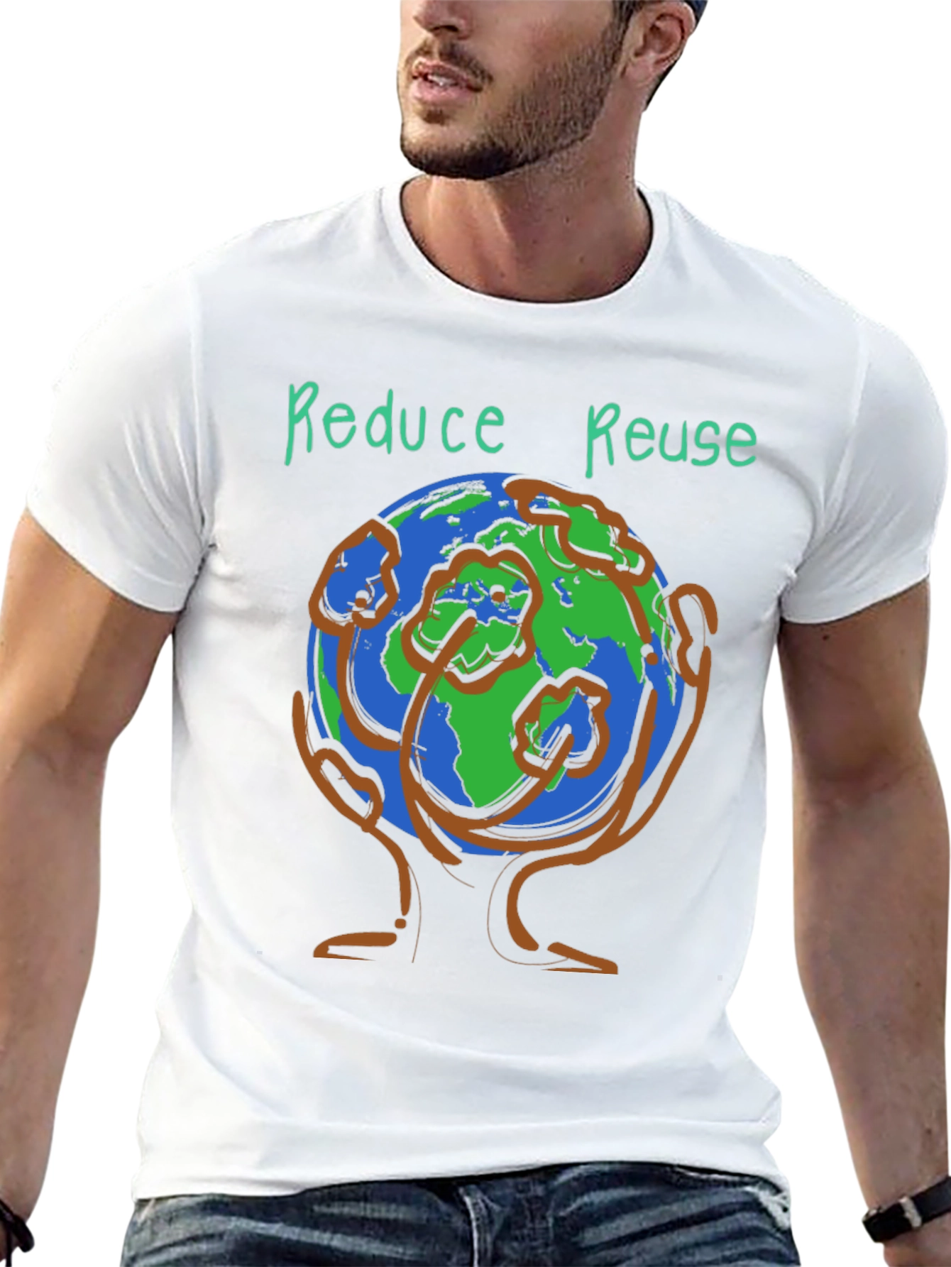 Camiseta Ecológica Reduce Reuse Negra