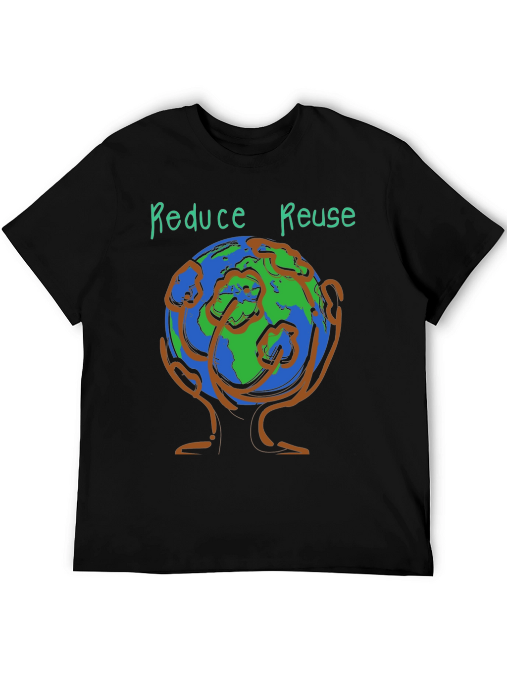 Camiseta Ecológica Reduce Reuse Negra