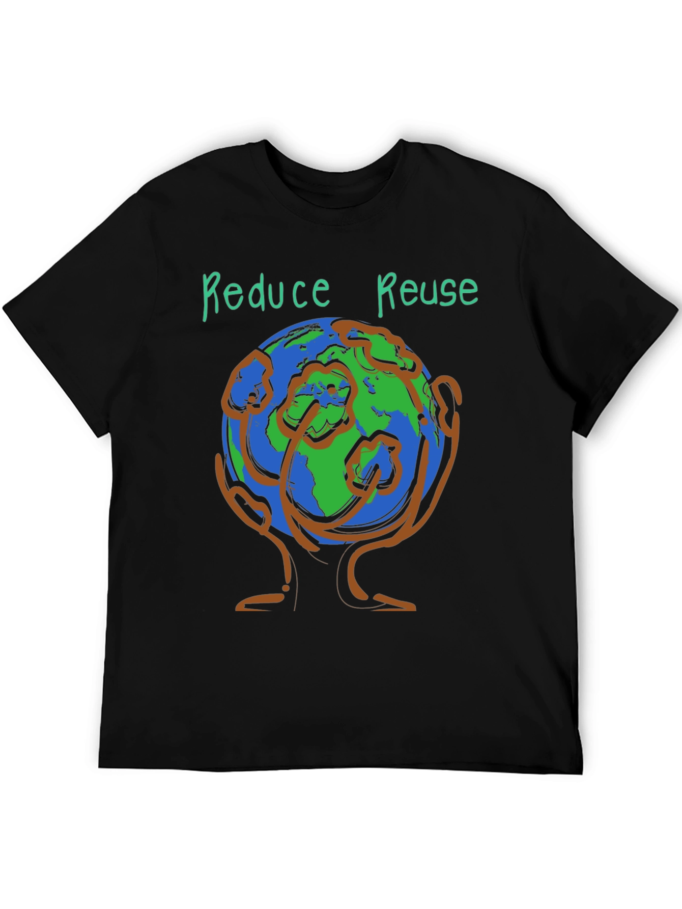 Camiseta Ecológica Reduce Reuse Negra