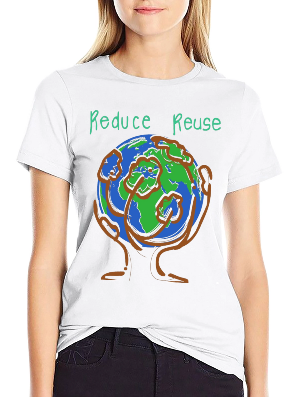 Camiseta Ecológica Reduce Reuse Negra