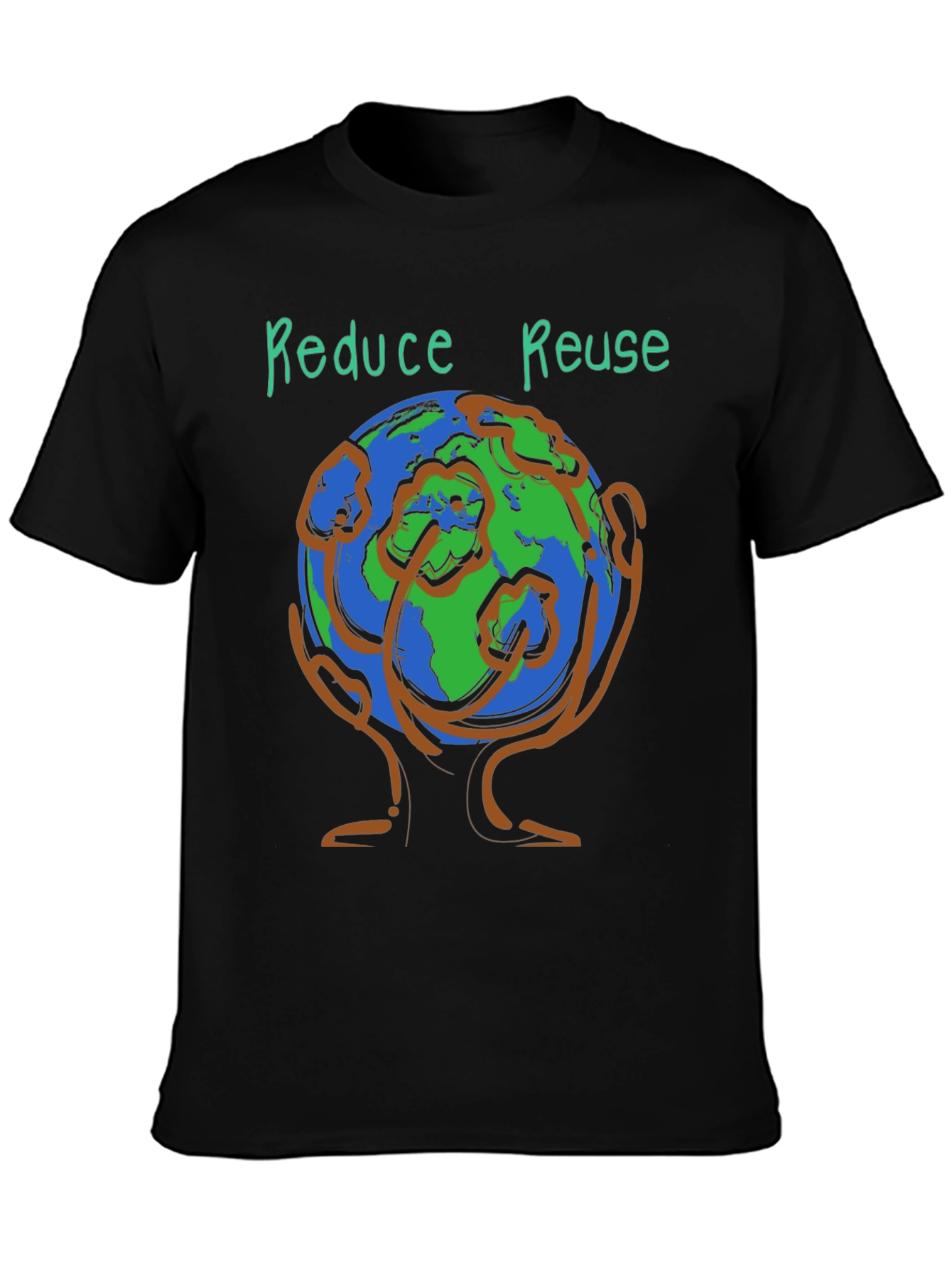 Camiseta Ecológica Reduce Reuse Negra