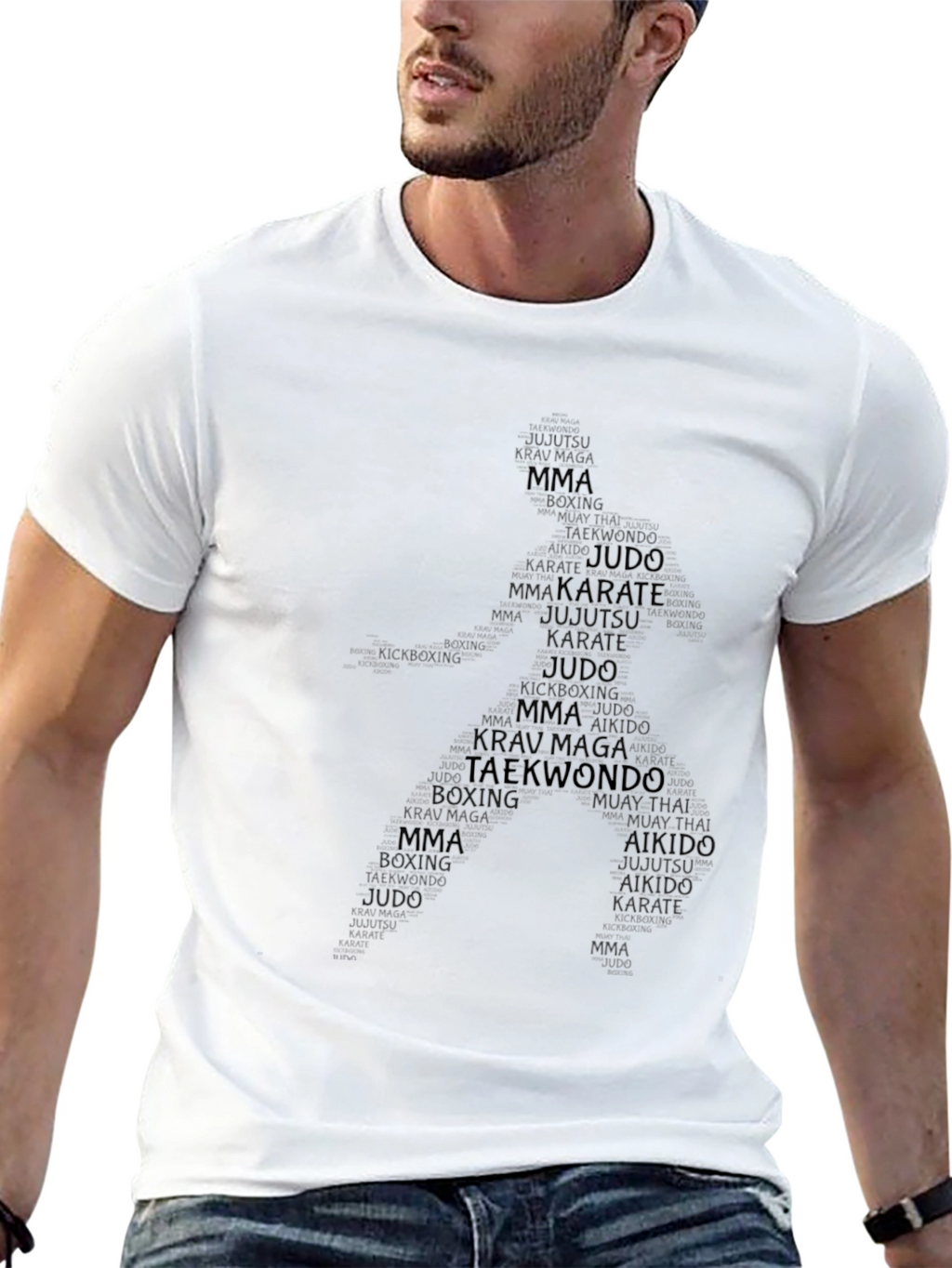 Camiseta Hombre Negra Artes Marciales