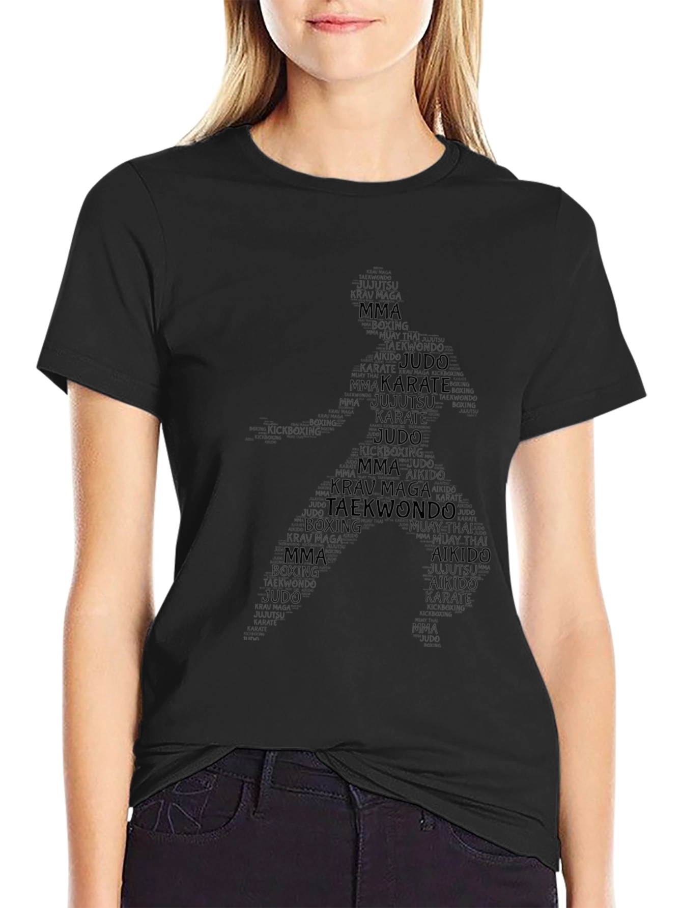 Camiseta Hombre Negra Artes Marciales