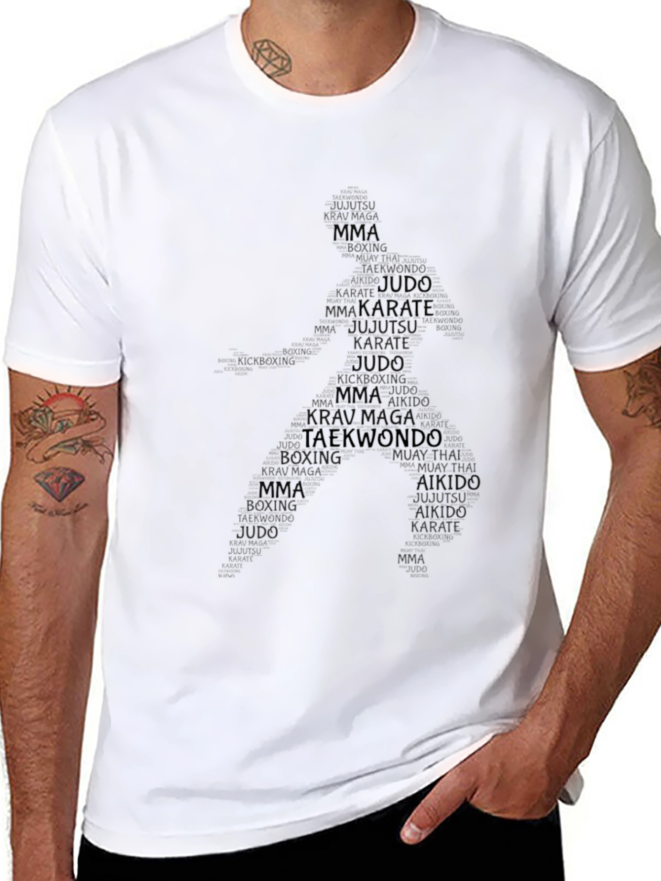 Camiseta Hombre Negra Artes Marciales