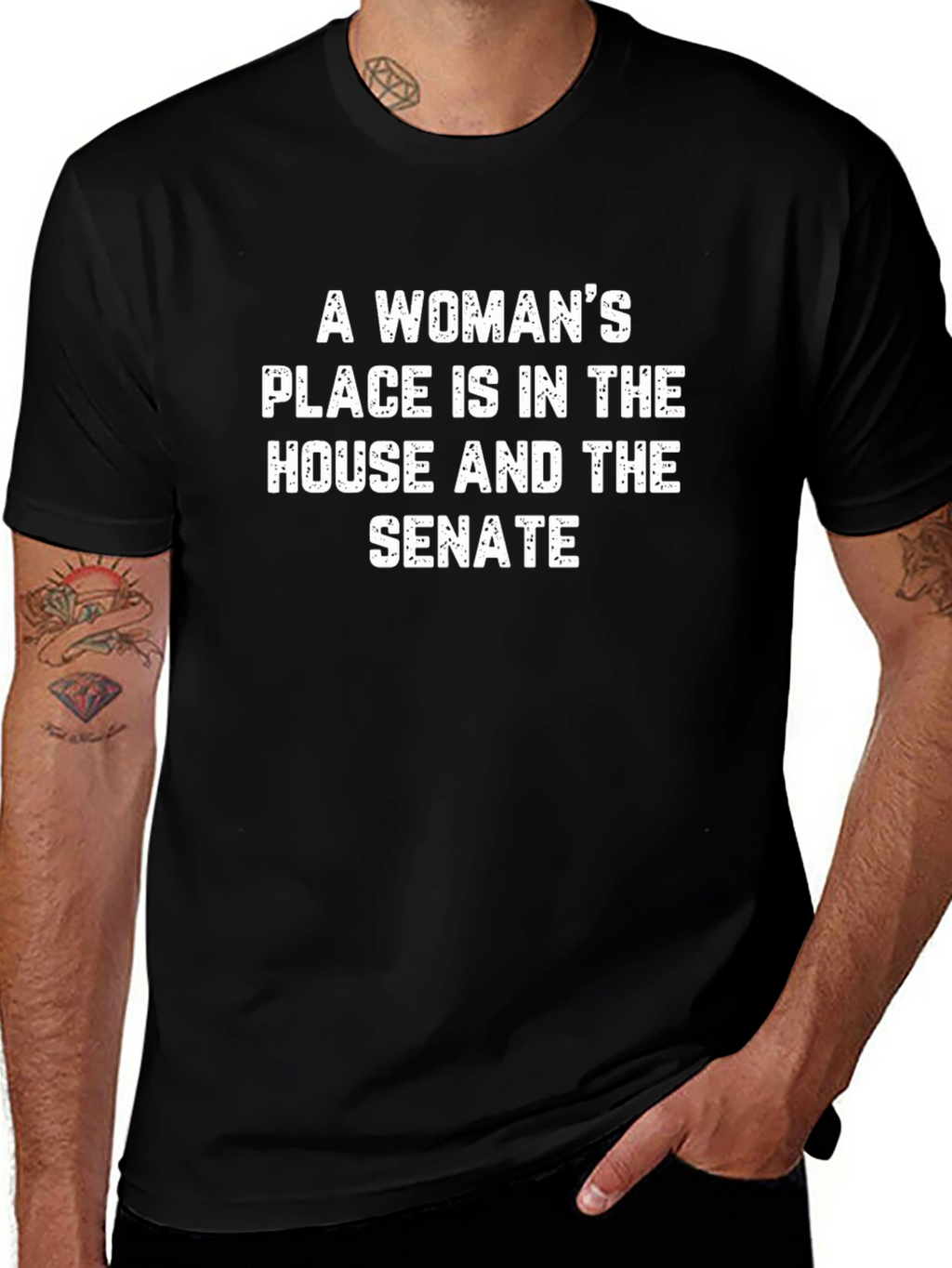 Camiseta con mensaje feminista para la mujer