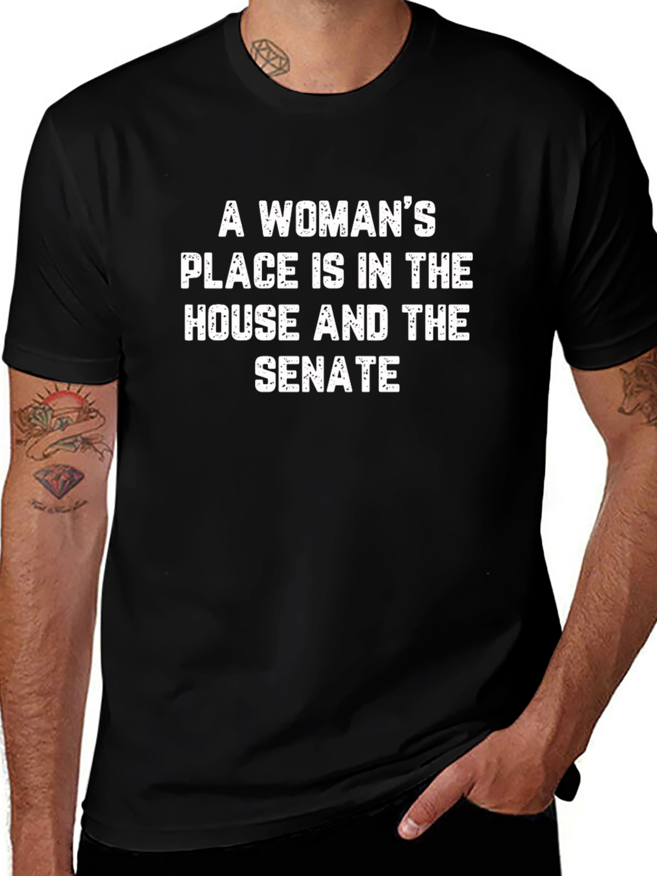 Camiseta con mensaje feminista para la mujer
