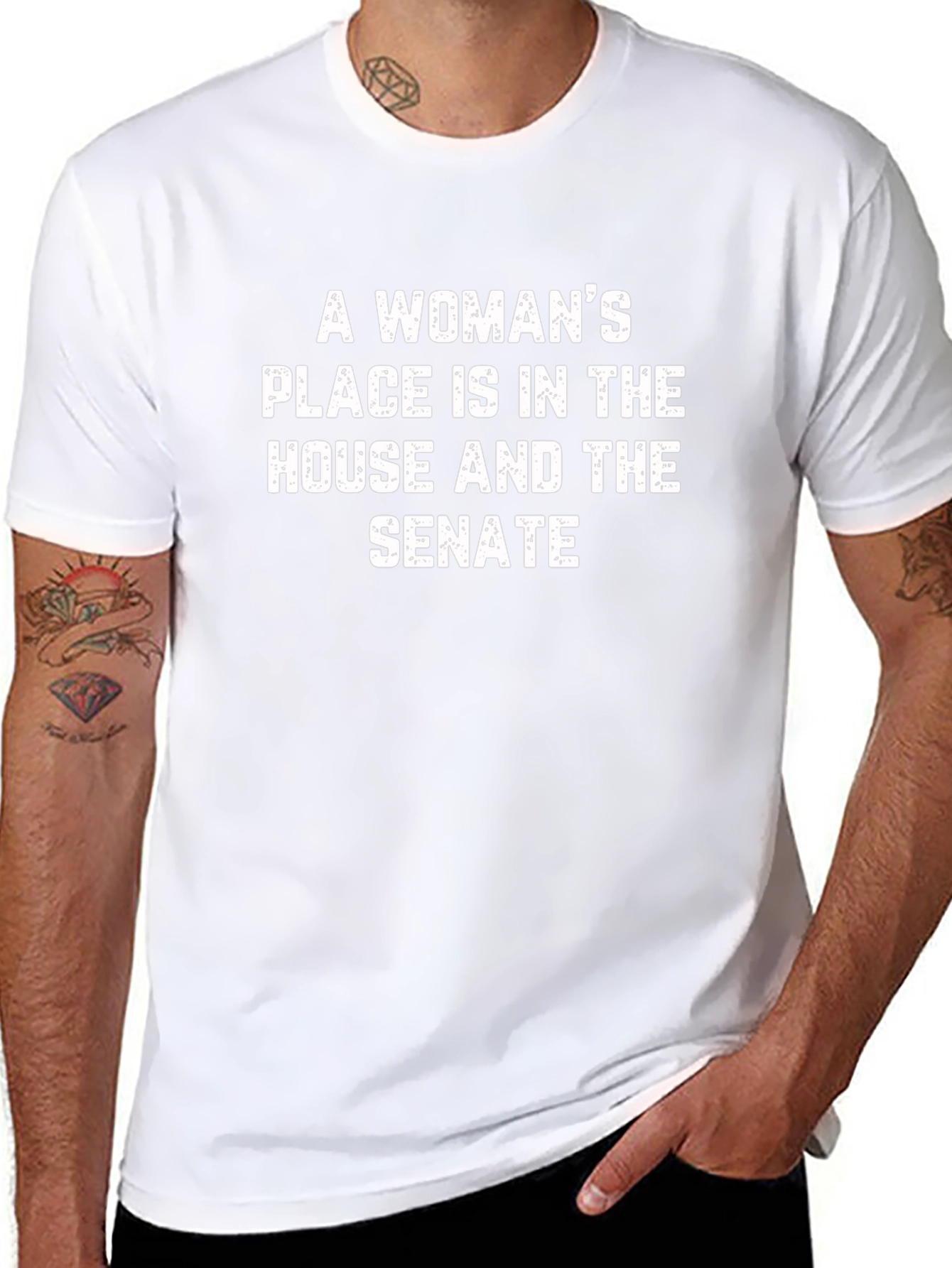 Camiseta con mensaje feminista para la mujer