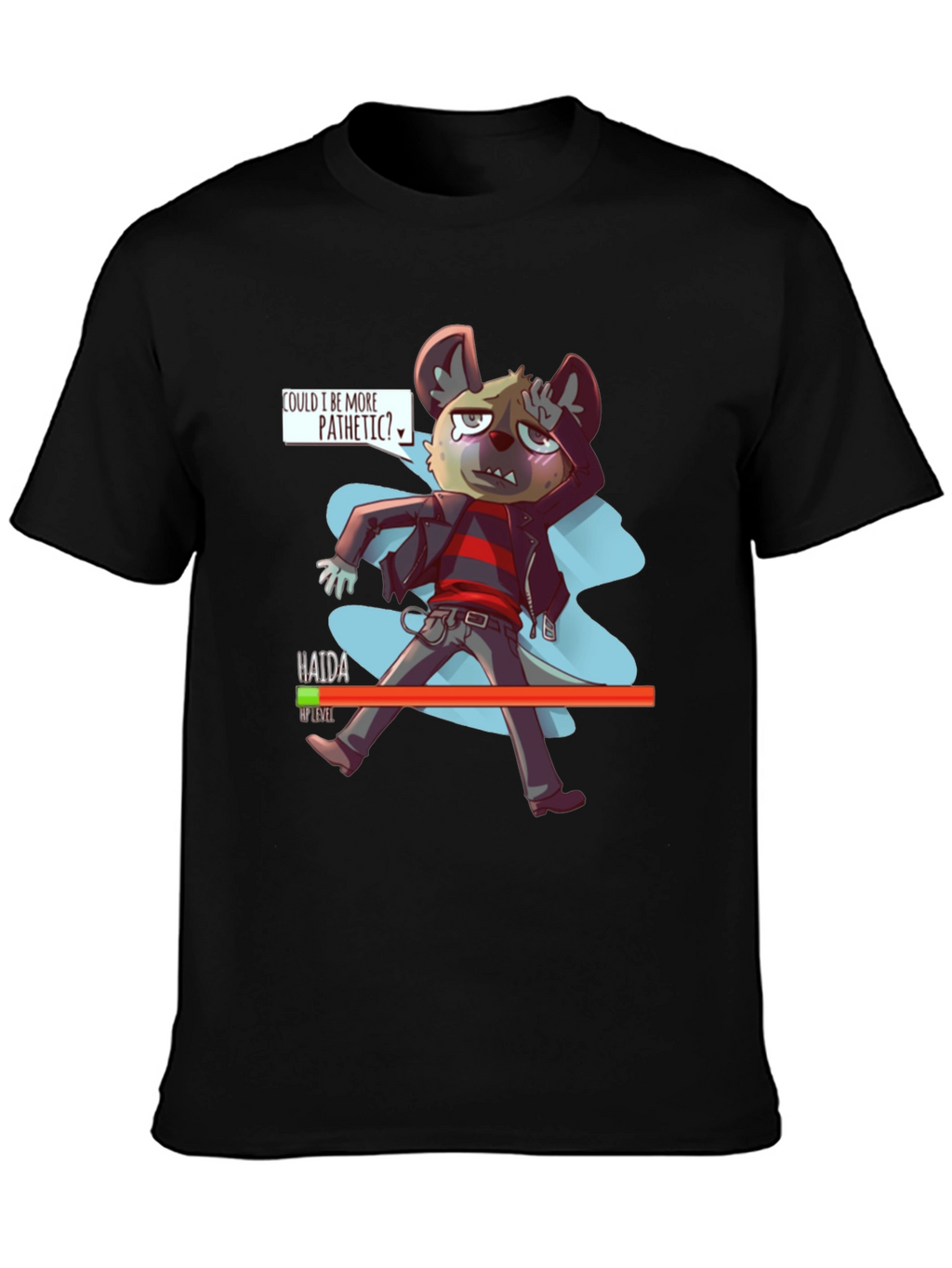 Camiseta Hombre Negra Haida Aggretsuko