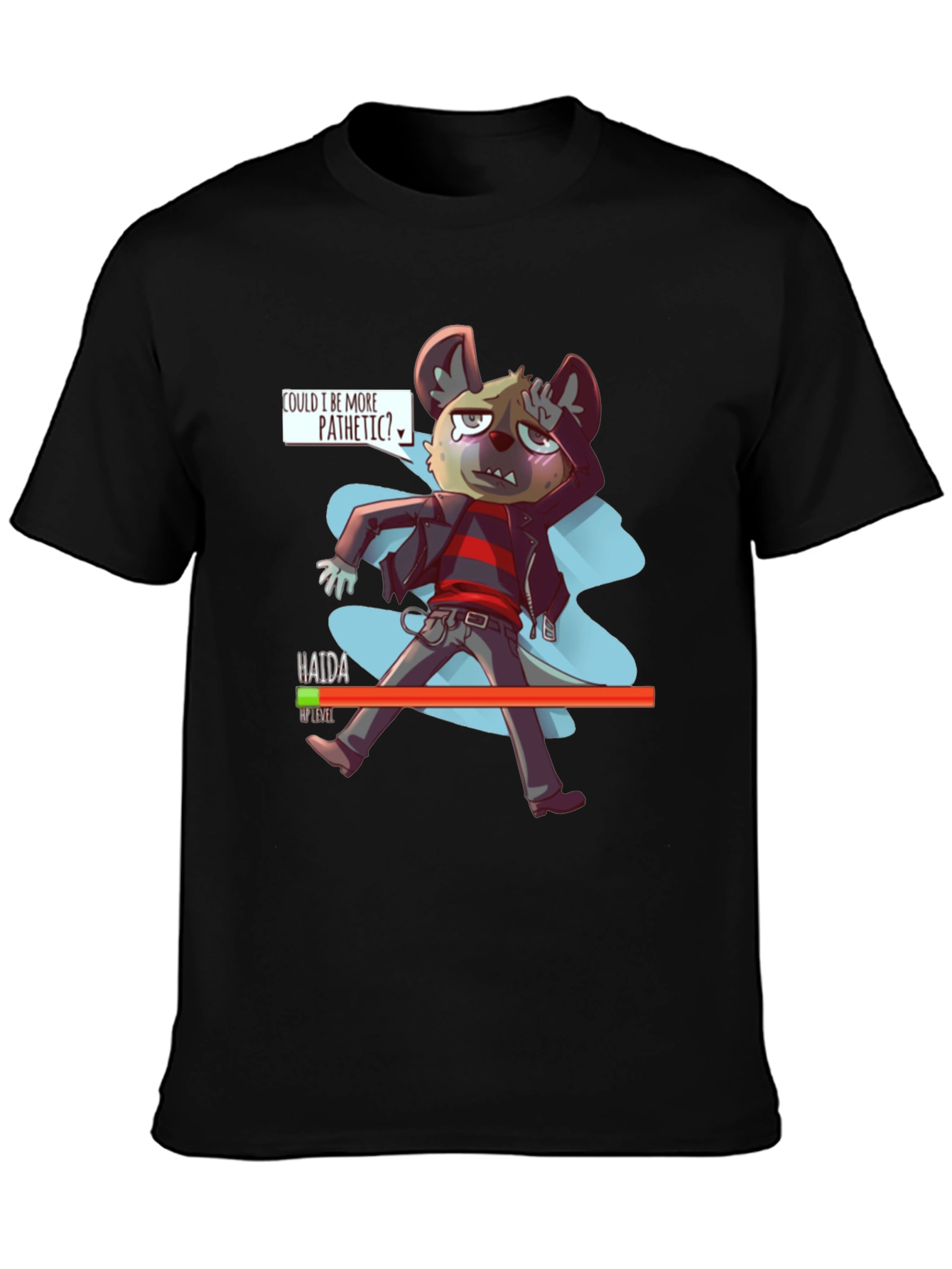 Camiseta Hombre Negra Haida Aggretsuko