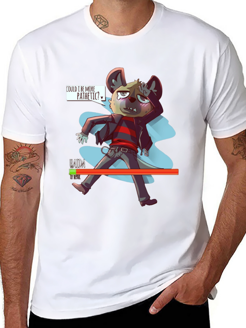Camiseta Hombre Negra Haida Aggretsuko