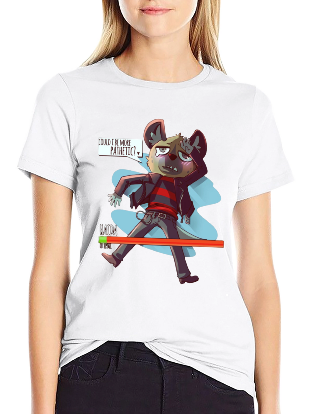 Camiseta Hombre Negra Haida Aggretsuko