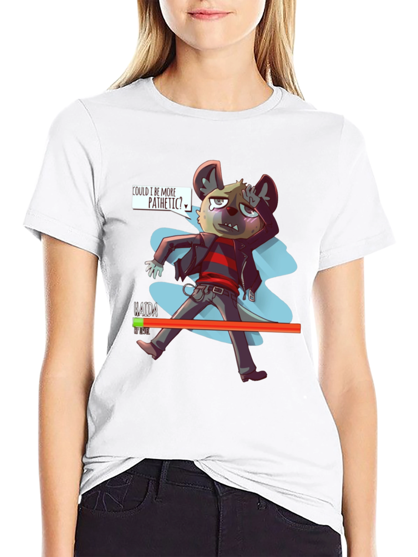 Camiseta Hombre Negra Haida Aggretsuko