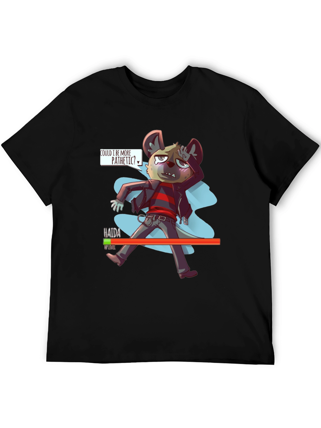 Camiseta Hombre Negra Haida Aggretsuko