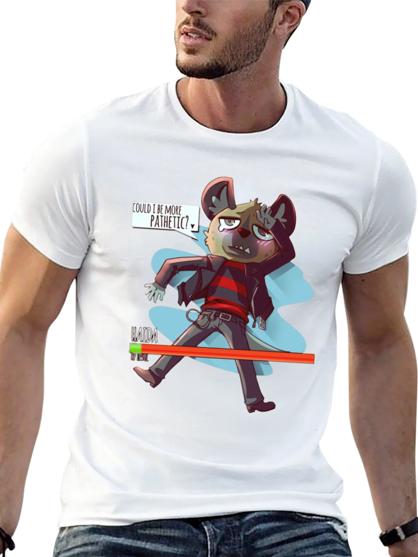 Camiseta Hombre Negra Haida Aggretsuko