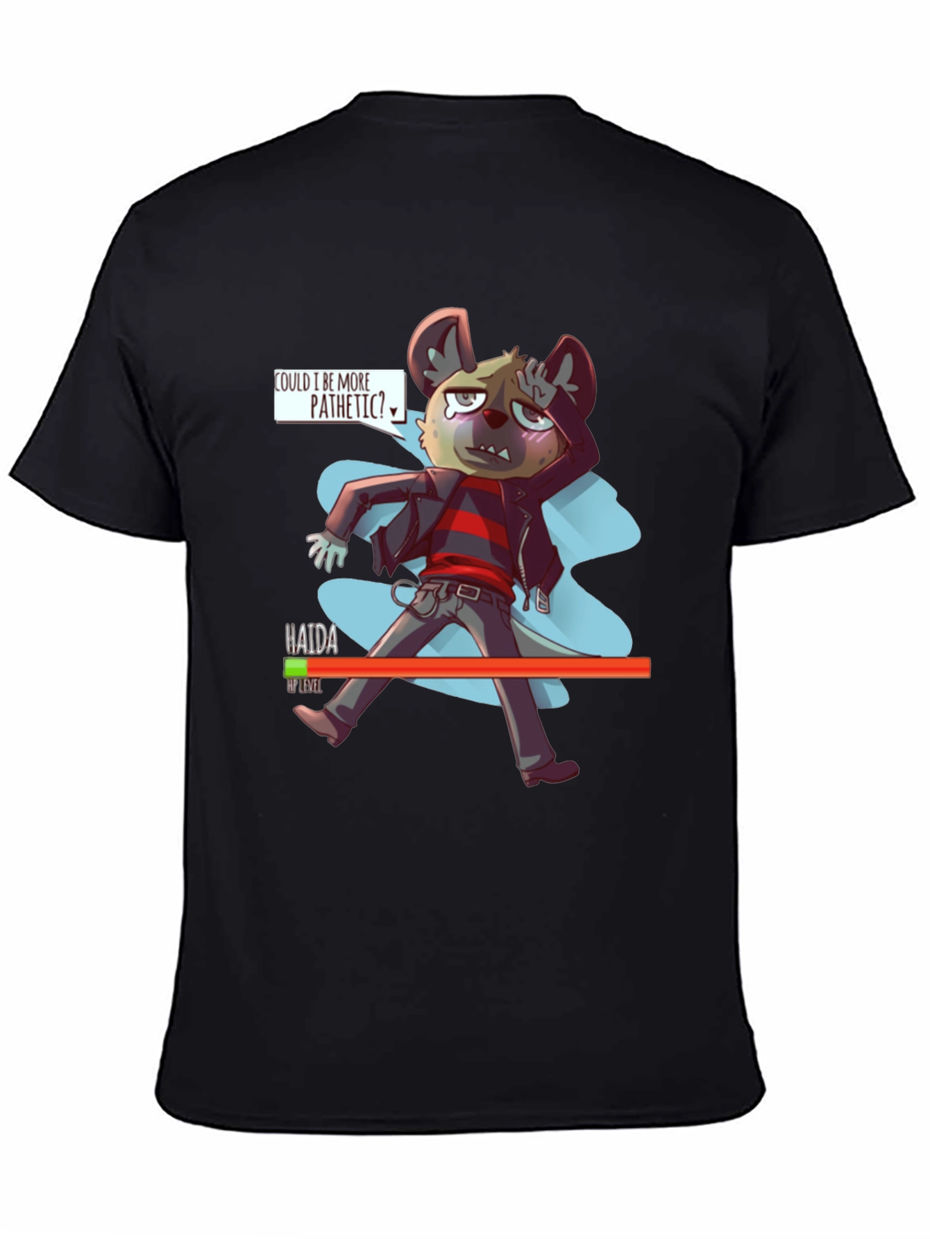 Camiseta Hombre Negra Haida Aggretsuko