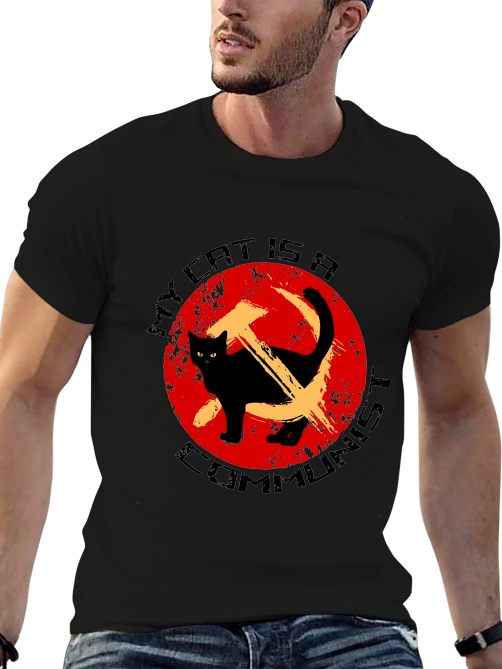 Camiseta Gato Comunista - Humor Revolucionario