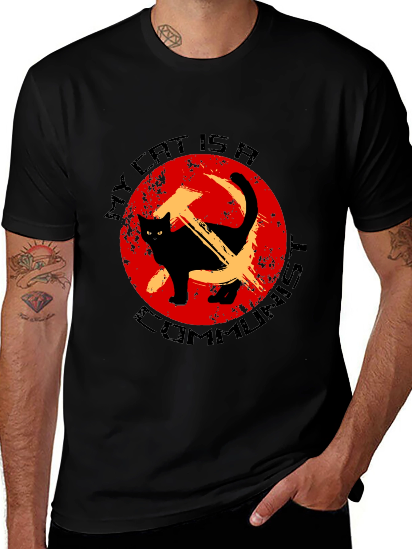 Camiseta Gato Comunista - Humor Revolucionario