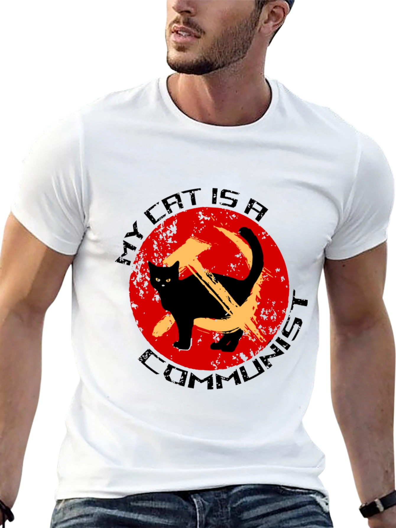 Camiseta Gato Comunista - Humor Revolucionario