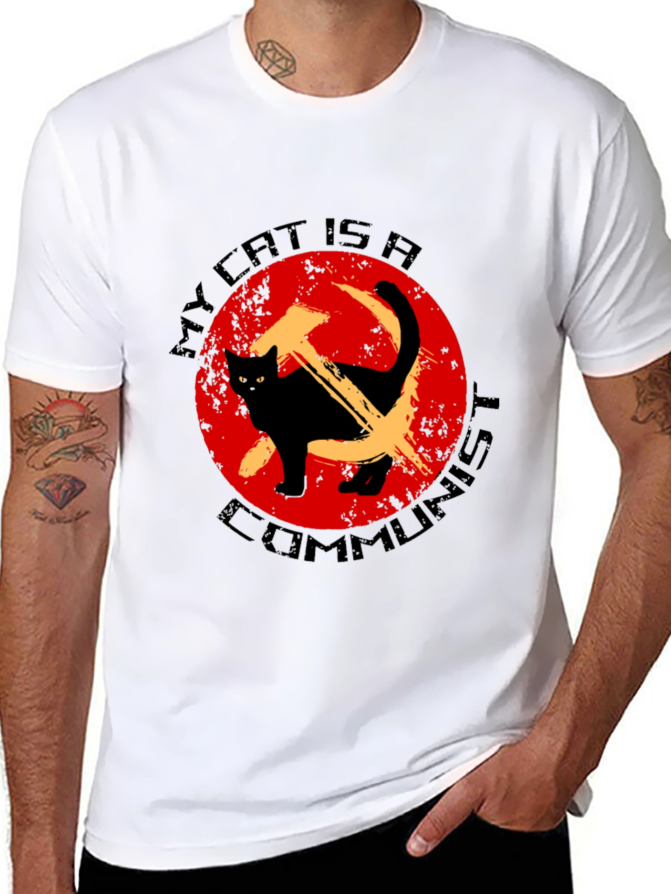 Camiseta Gato Comunista - Humor Revolucionario