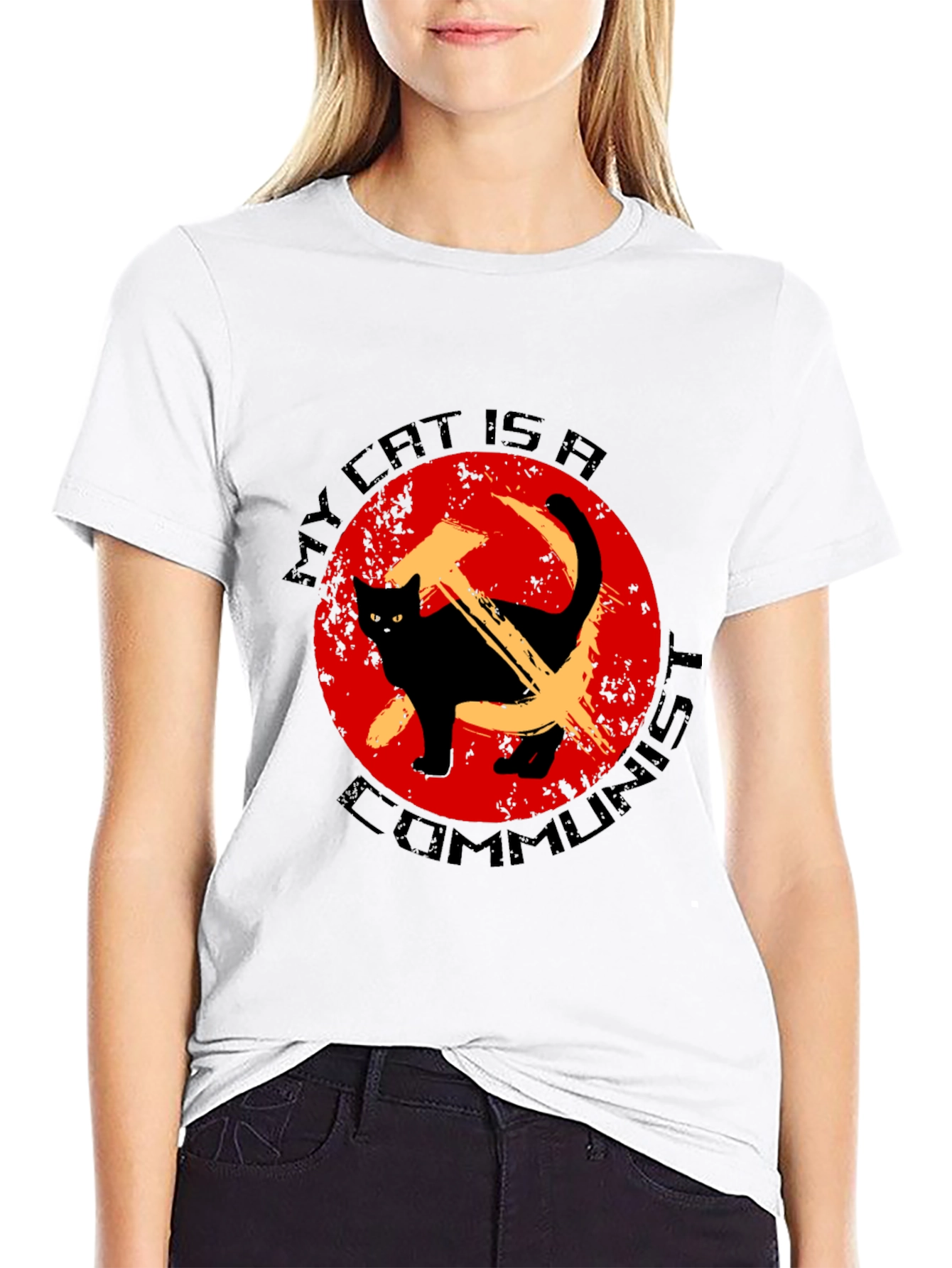 Camiseta Gato Comunista - Humor Revolucionario