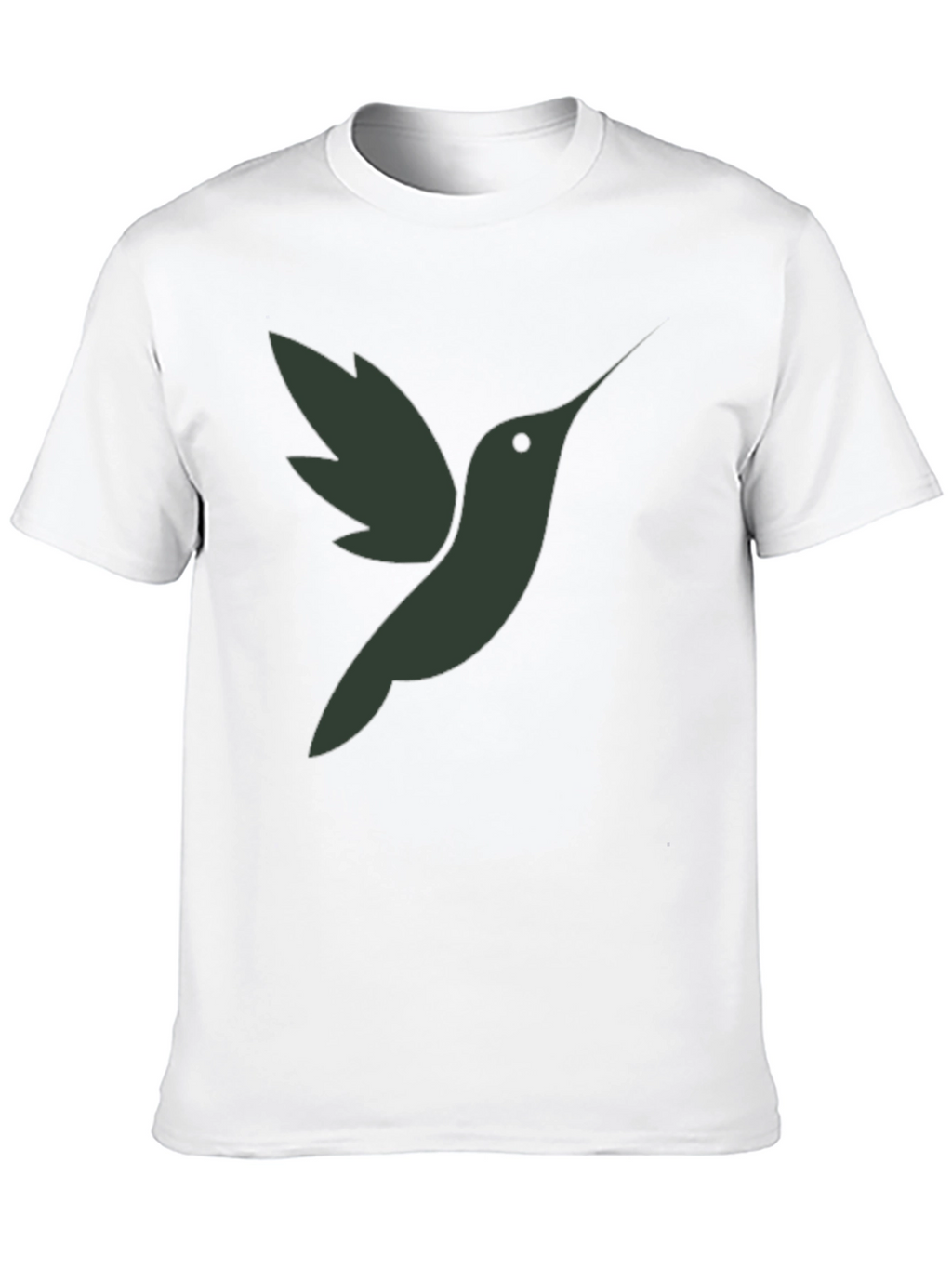 Camiseta Hombre Negra con Diseño de Colibrí