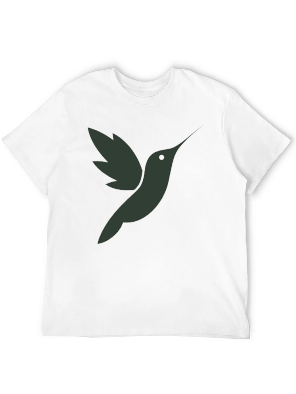 Camiseta Hombre Negra con Diseño de Colibrí