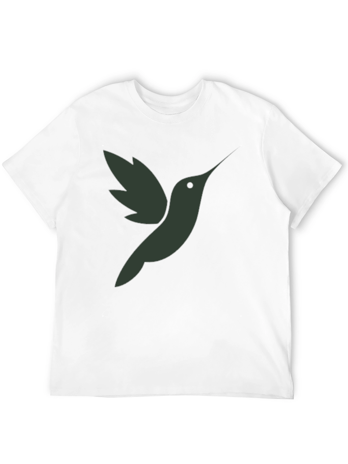 Camiseta Hombre Negra con Diseño de Colibrí