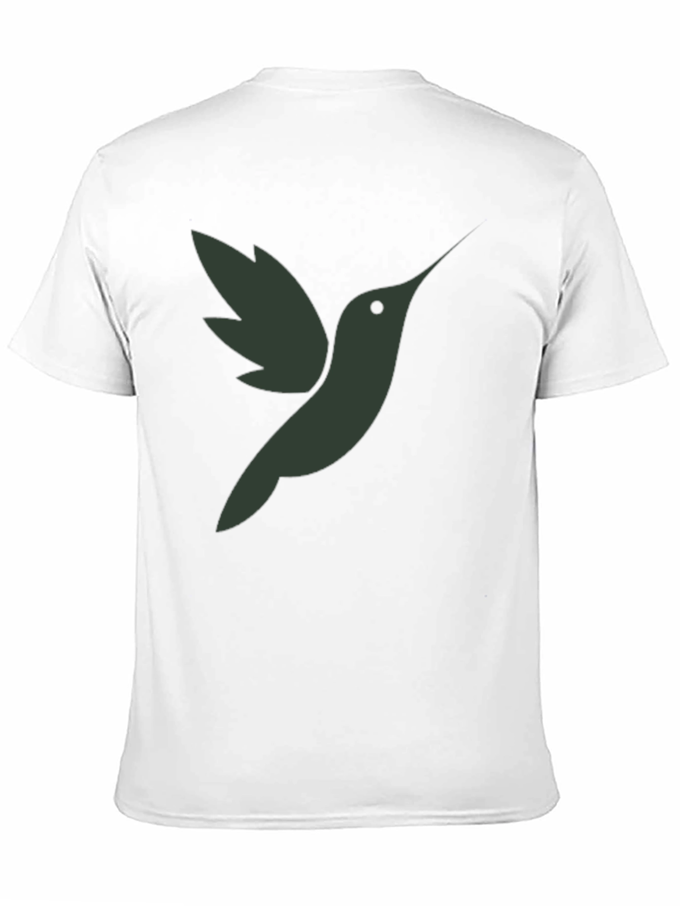Camiseta Hombre Negra con Diseño de Colibrí