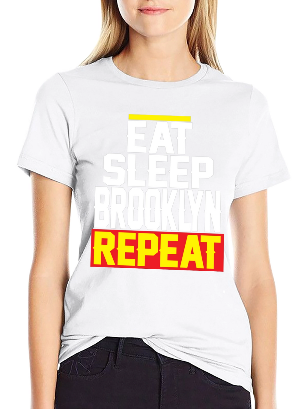 Camiseta Hombre Eat Sleep Brooklyn Repeat
