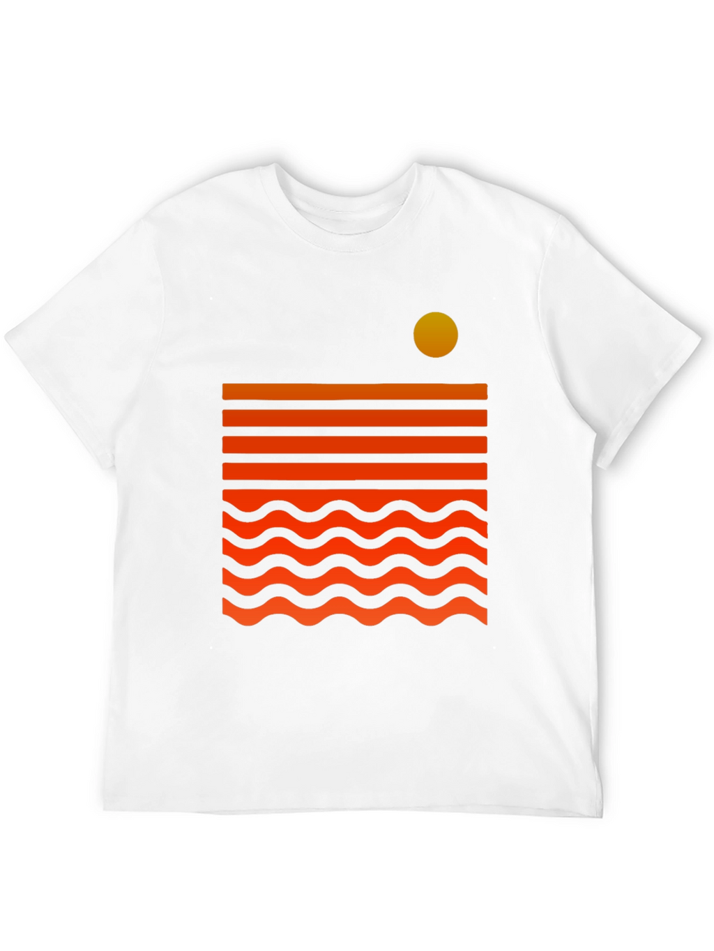 Camiseta Gráfica Sunset Wave para Hombre