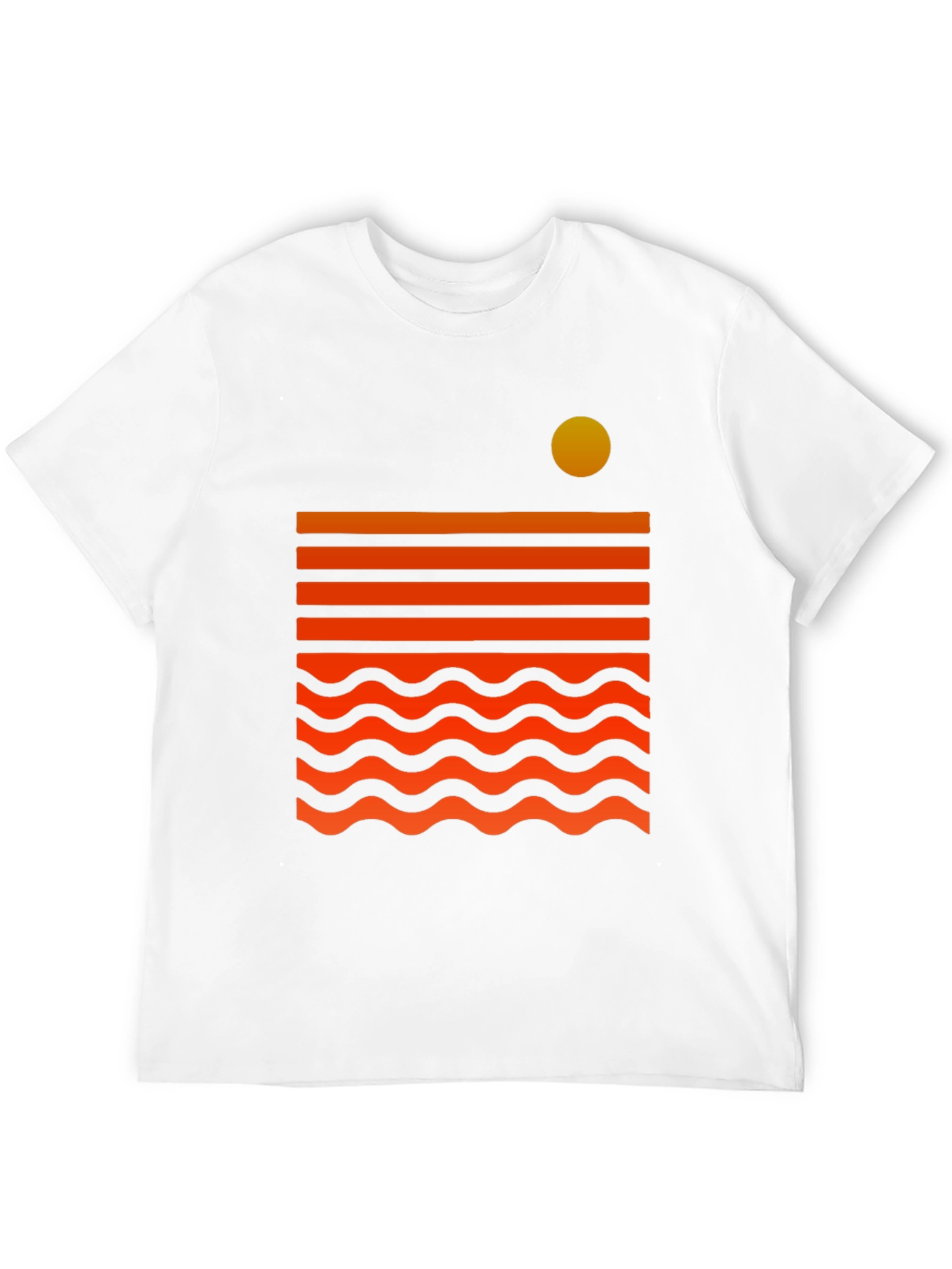 Camiseta Gráfica Sunset Wave para Hombre