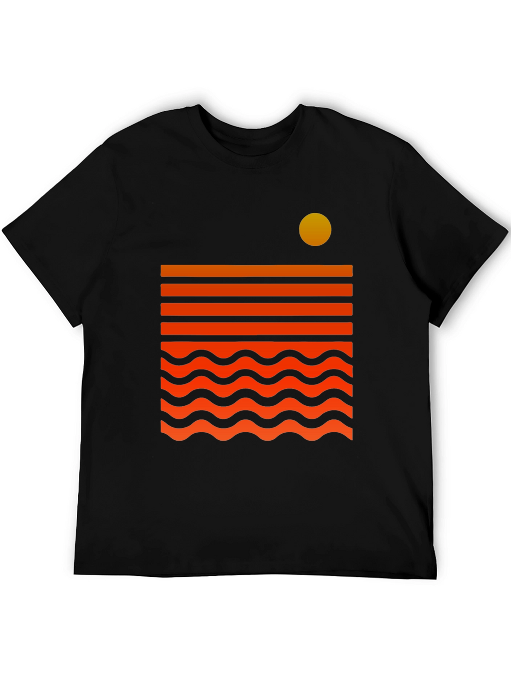 Camiseta Gráfica Sunset Wave para Hombre
