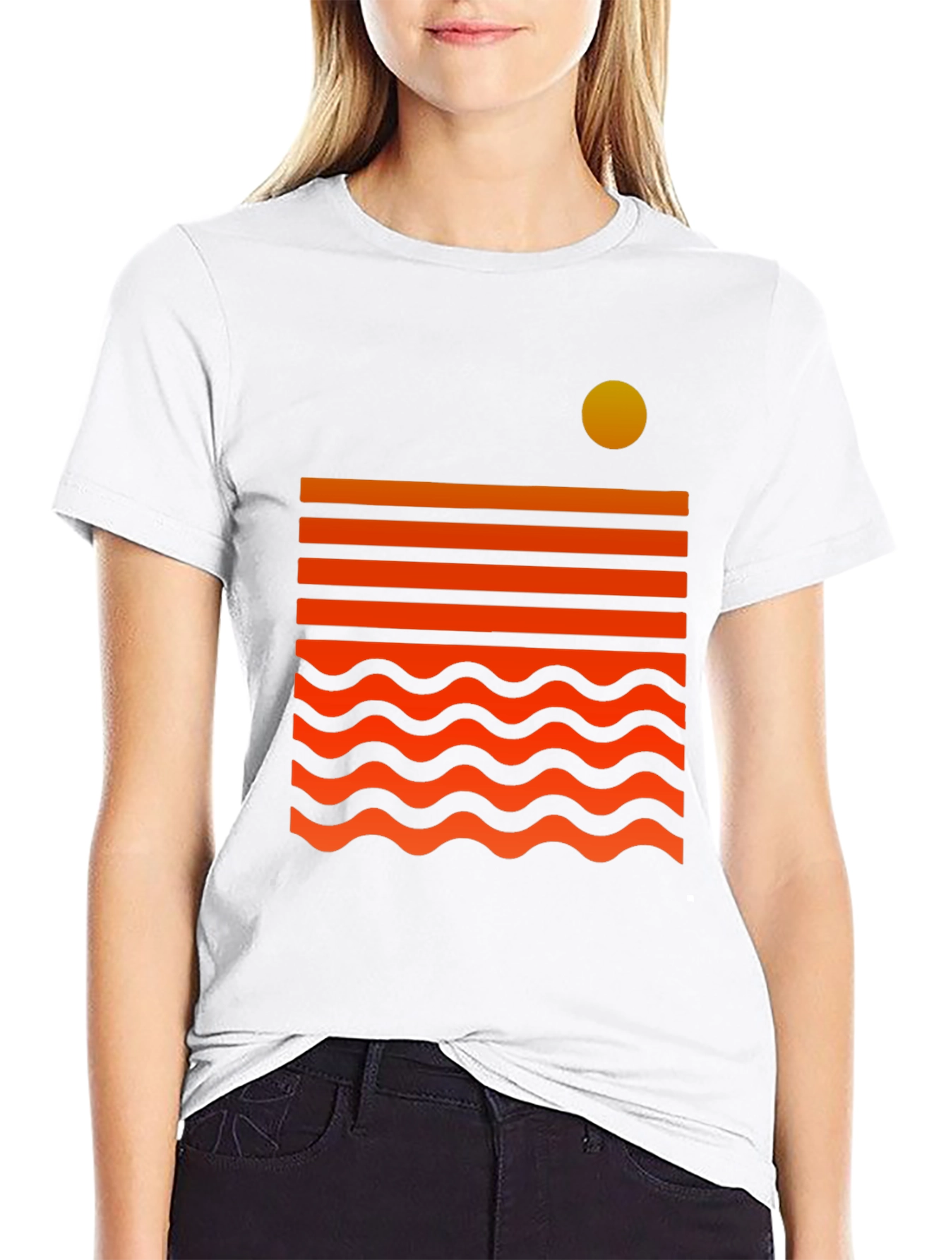 Camiseta Gráfica Sunset Wave para Hombre