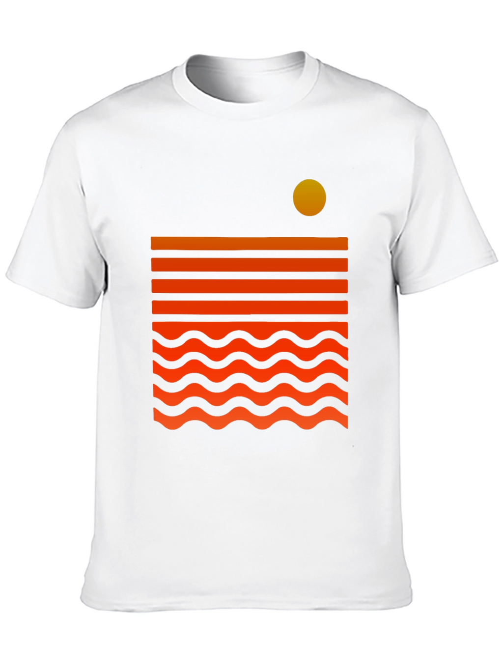 Camiseta Gráfica Sunset Wave para Hombre