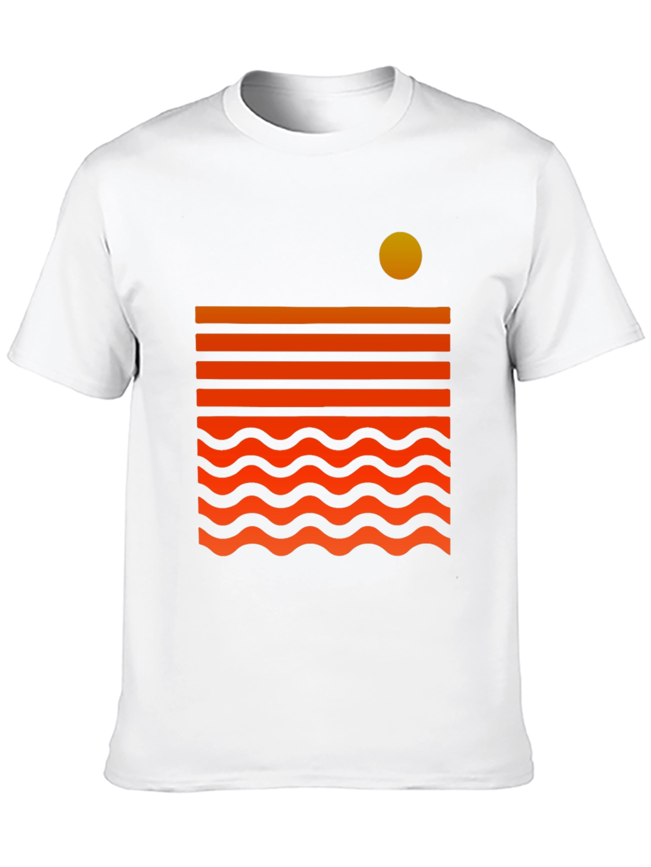 Camiseta Gráfica Sunset Wave para Hombre